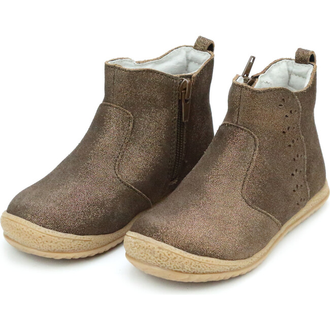 Marla Perforated Boot, Brown