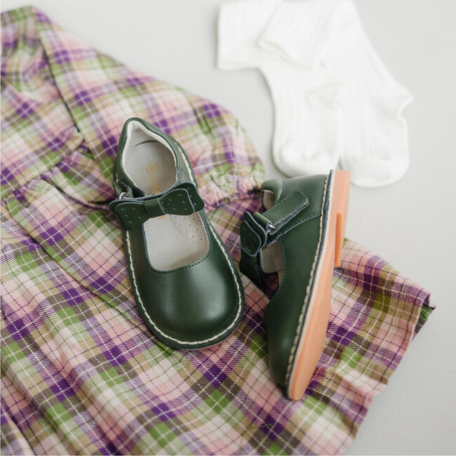Iris Bow Strap Mary Jane, Green - Mary Janes - 2
