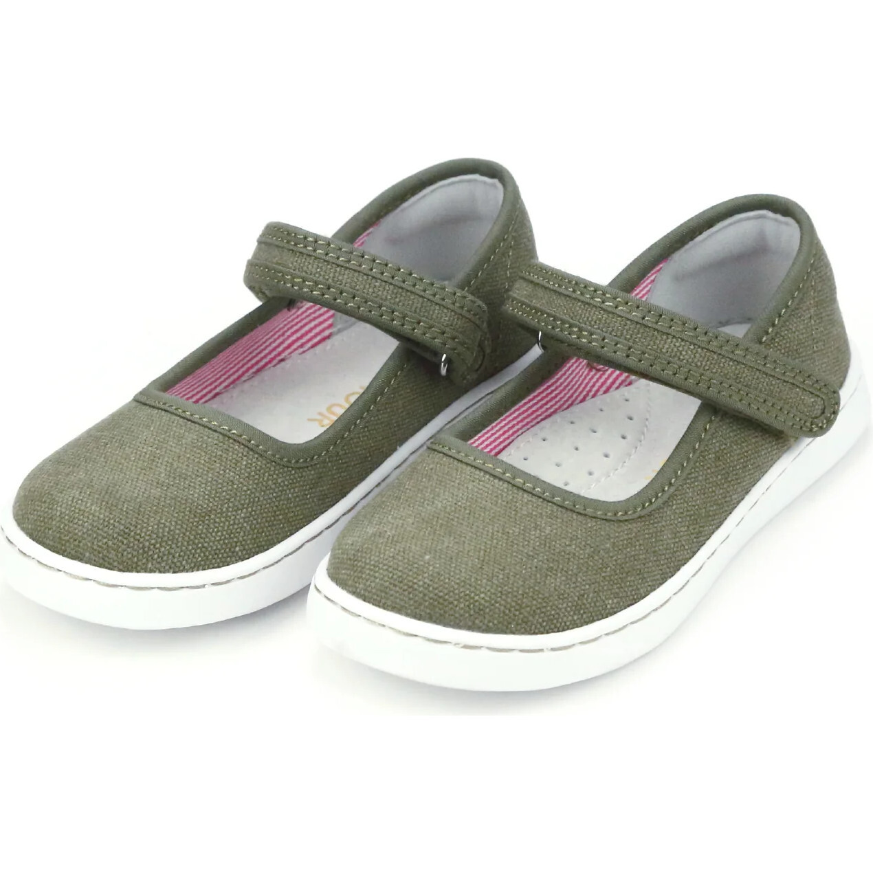 Jenna Canvas Mary Jane, Moss Green - L'Amour Shoes | Maisonette, image size:1270x1270