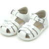 Everly Bow Sandal, White - Sandals - 1 - thumbnail