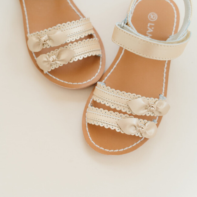 Josie Scalloped Sandal, Champagne - Sandals - 3