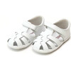 Baby Mack Leather Fisherman Sandal, White - Sandals - 1 - thumbnail
