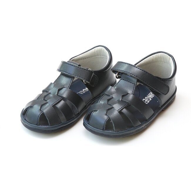 Mack Leather Fisherman Sandal, Navy