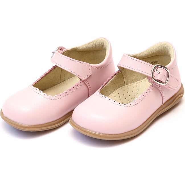 Chloe Classic Scalloped Leather Mary Jane, Pink