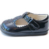 Baby Dottie Scalloped T-Strap Patent Mary Jane, Navy - Crib Shoes - 2