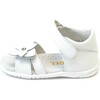 Nancy Jeweled Flower Sandal, White - Sandals - 2