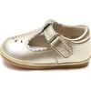 Baby Dottie Scalloped T-Strap Metallic Mary Jane, Gold - Crib Shoes - 2 - thumbnail
