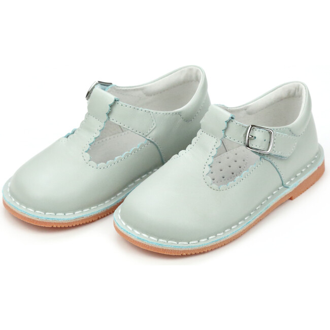 Selina Scalloped T-Strap Stitch Down Mary Jane, Mint