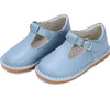 Selina Scalloped T-Strap Stitch Down Mary Jane, Dusty Blue - Mary Janes - 1 - thumbnail