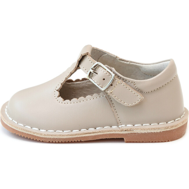 Selina Scalloped T-Strap Stitch Down Mary Jane, Almond - T-Straps - 2