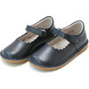 Caitlin Scalloped Stitch Down Mary Jane, Navy - Mary Janes - 1 - thumbnail