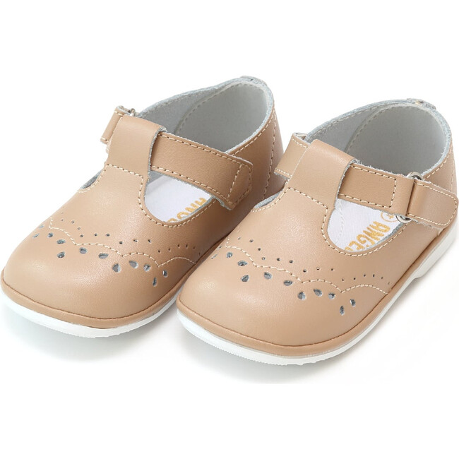 Baby Birdie Leather T-Strap Mary Jane, Latte