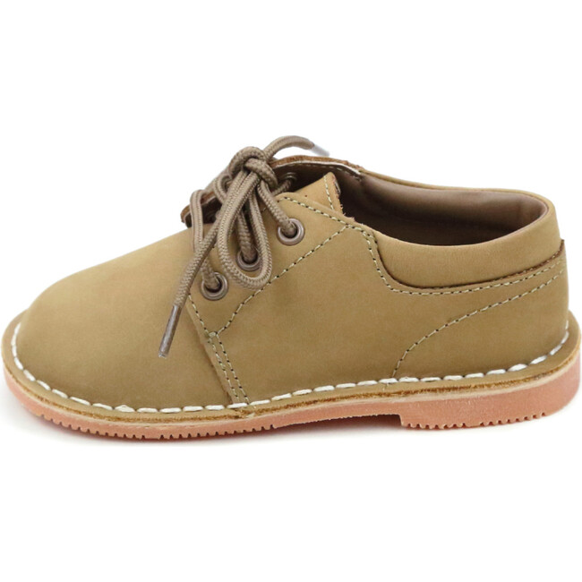 Tyler Stitch Down Nubuck Leather Lace Up Shoe, Khaki - Loafers - 2