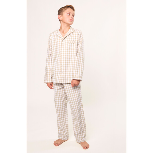 Classic Pajama Set, Camel Gingham - Pajamas - 2