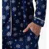 Snowflake Bamboo Men's Pajama Set, White - Pajamas - 3 - thumbnail