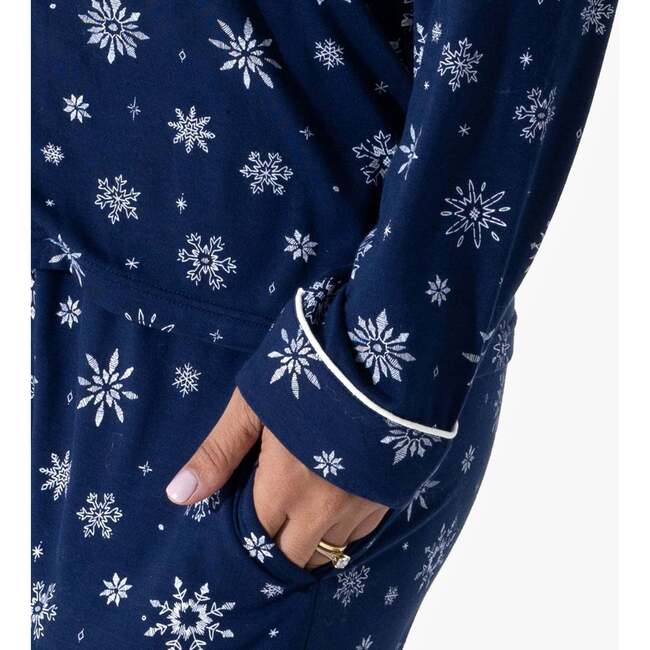 Snowflake Bamboo Women's Pajama Set, White - Pajamas - 3