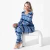 Hanukkah Fair Isle Bamboo Women's Pajama Set, Blue - Pajamas - 2