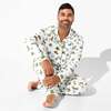 Christmas Tree Farm Bamboo Men's Pajama Set, White - Pajamas - 4