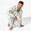 Christmas Tree Farm Bamboo Men's Pajama Set, White - Pajamas - 5