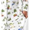 Christmas Tree Farm Bamboo Men's Pajama Set, White - Pajamas - 6