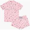 Candy Cane Lane Bamboo Women's Pajama Short Set, Pink - Pajamas - 1 - thumbnail