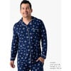 Snowflake Bamboo Men's Pajama Set, White - Pajamas - 7 - thumbnail