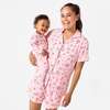 Candy Cane Lane Bamboo Women's Pajama Short Set, Pink - Pajamas - 4