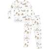 Yuletide Bamboo Kids Pajamas, White - Pajamas - 1 - thumbnail