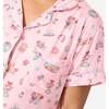 Candy Cane Lane Bamboo Women's Pajama Short Set, Pink - Pajamas - 7