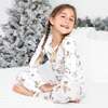 Yuletide Bamboo Kids Pajamas, White - Pajamas - 4