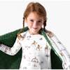Yuletide Bamboo Girls' Long Sleeve Dress, White - Dresses - 3