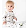 Yuletide Bamboo Convertible Footie, White - Footie Pajamas - 2