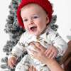 Yuletide Bamboo Convertible Footie, White - Footie Pajamas - 3