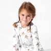 Yuletide Bamboo Girls' Long Sleeve Dress, White - Dresses - 5