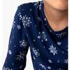 Snowflake Bamboo Kids Pajamas, Blue - Pajamas - 4