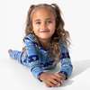 Hanukkah Fair Isle Bamboo Kids Pajamas, Blue - Pajamas - 6 - thumbnail