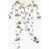 Christmas Tree Farm Bamboo Convertible Footie, White - Footie Pajamas - 1 - thumbnail