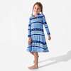 Hanukkah Fair Isle Bamboo Girls' Long Sleeve Dress, Blue - Dresses - 3