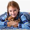 Hanukkah Fair Isle Bamboo Girls' Long Sleeve Dress, Blue - Dresses - 6