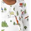 Christmas Tree Farm Bamboo Convertible Footie, White - Footie Pajamas - 5