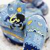 Hanukkah Fair Isle Bamboo Convertible Footie, Blue - Footie Pajamas - 6