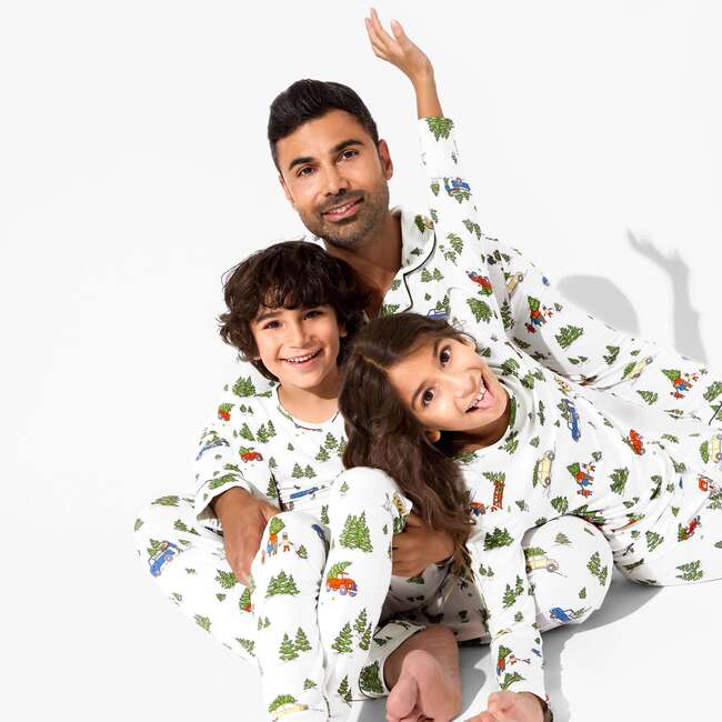 Christmas Tree Farm Bamboo Kids Pajamas, White - Pajamas - 7