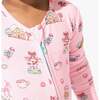 Candy Cane Lane Bamboo Convertible Footie, Pink - Footie Pajamas - 4
