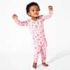 Candy Cane Lane Bamboo Convertible Footie, Pink - Footie Pajamas - 5