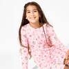 Candy Cane Lane Bamboo Girls' Long Sleeve Dress, Pink - Dresses - 7