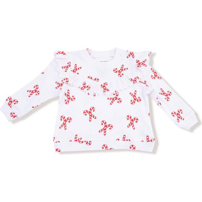V Ruffle Top, Candy Canes