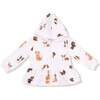 Zip Peplum Hoodie, Best Friend Dogs French Terry Pink - Sweatshirts - 1 - thumbnail