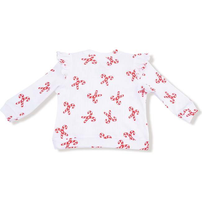 V Ruffle Top, Candy Canes - Shirts - 3