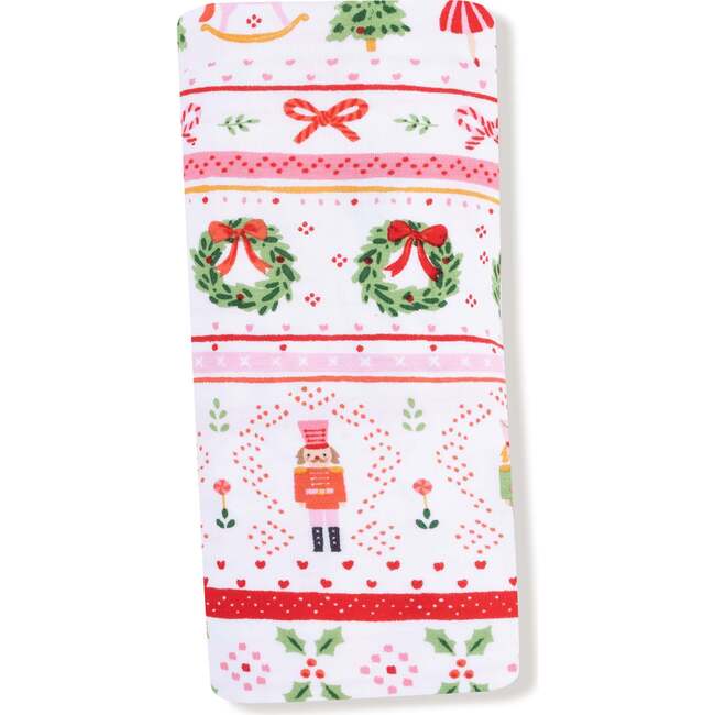 Swaddle Blanket, Sugar Plum Fairy Nutcracker Fair Isle Pink - Swaddles - 3