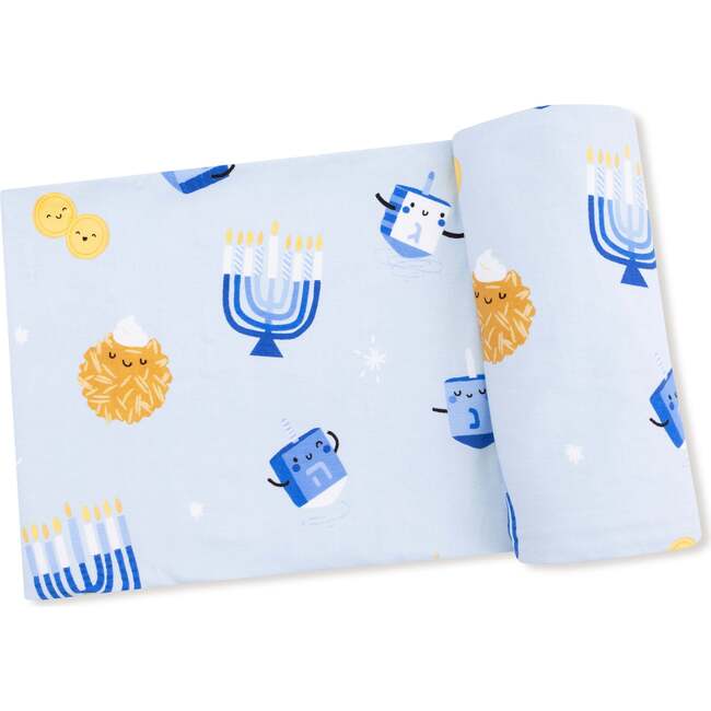 Swaddle Blanket, Hanukkah Blue